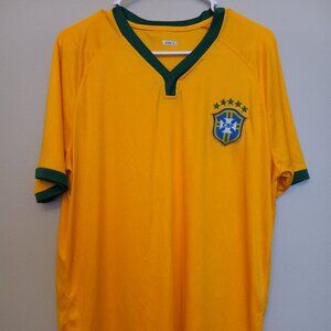 Vintage Brazil Soccer Jersey Size L